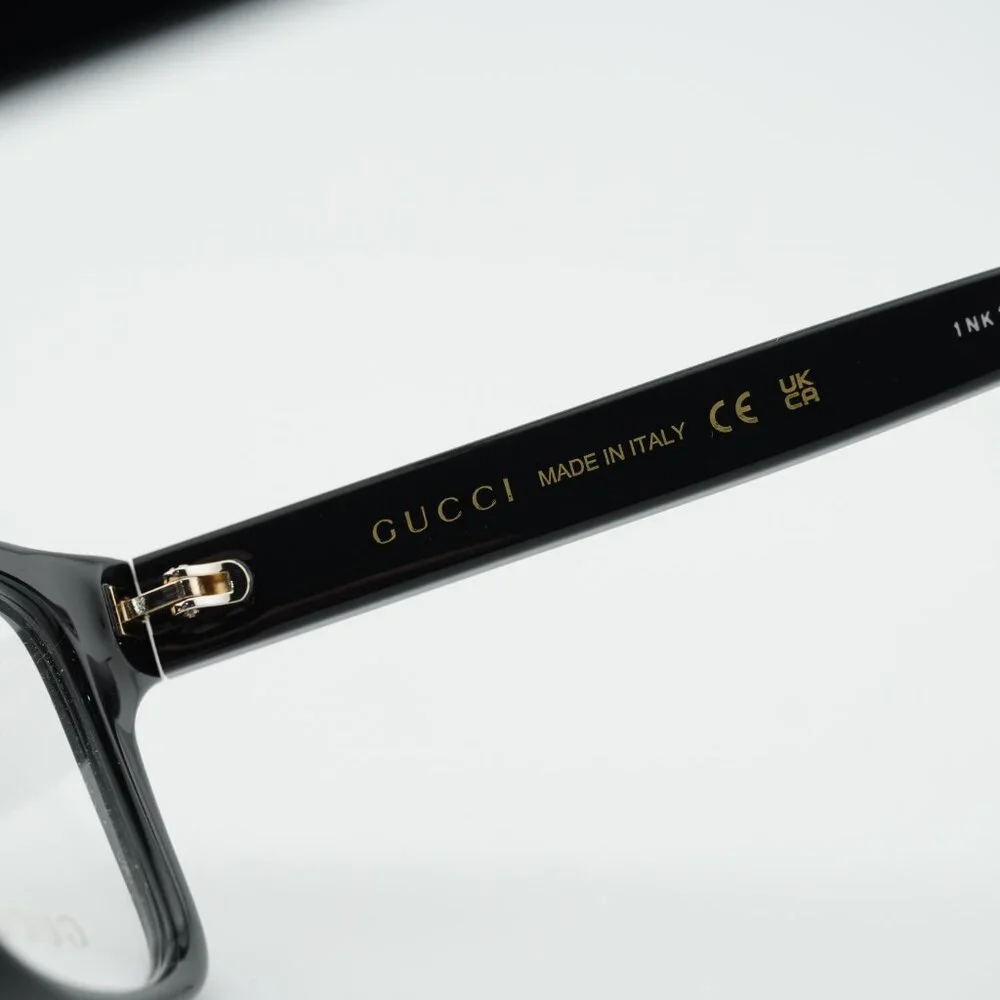 Gucci GG1987O 001 Eyeglasses Black 54mm Square Frame